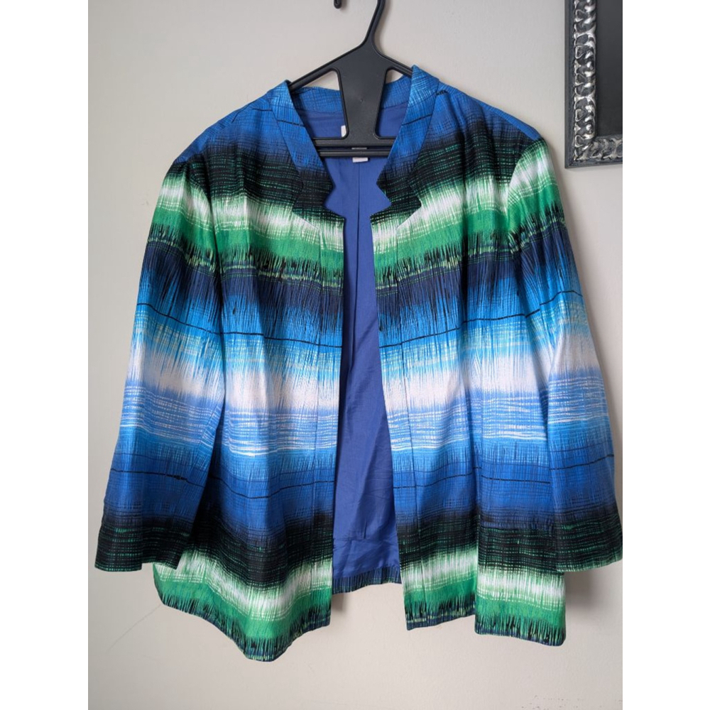Chico's Blazer, Size 4, Blue-Green, Women's
